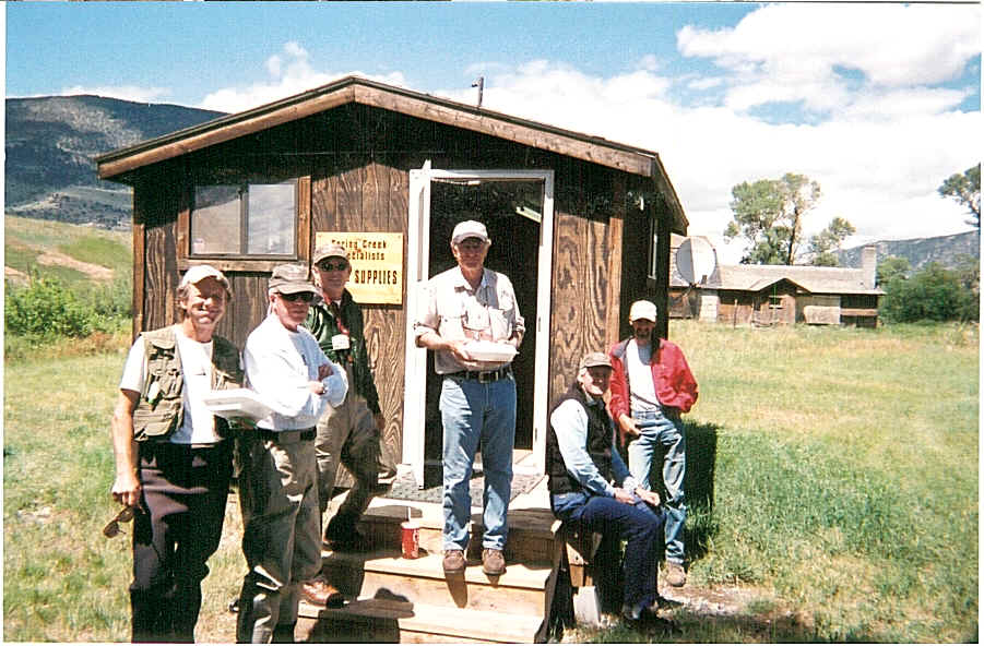 Anglers waiting their turn to purchs